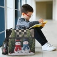 thumbnail image 6 of Water-Resistant 3-Ring Binder Organizer with Multiple Pockets Zipper Binder Bag for Office Two Snowmen Pattern, 6 of 8