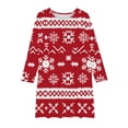 thumbnail image 5 of Spazoro Kids Girls Dress, Fall Winter Fashion Christmas Long Sleeve Dresses for Childs Girls Red Size 7 T, 5 of 5