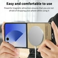 thumbnail image 6 of for Samsung Galaxy Z Flip 7 Case, PU Leather + PC Frame + Fabric, Ultra Slim Lightweight Protective Phone Cover, MagSafe Compatible, Supports Magnetic Car Mount, Drop Protective, Khaki, 6 of 9