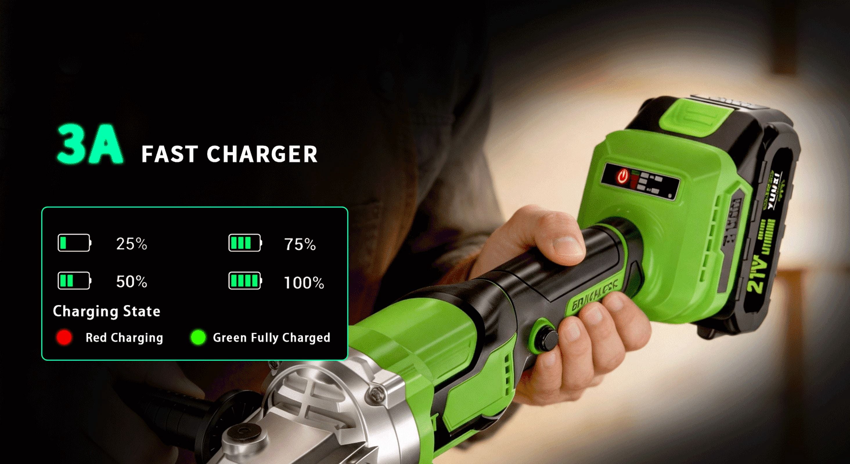 DGB This portable cordless angle grinder is designed for outdoor and on-site work, providing reliable power where traditional corded tools can’t reach. Whether you’re working at a construction site,