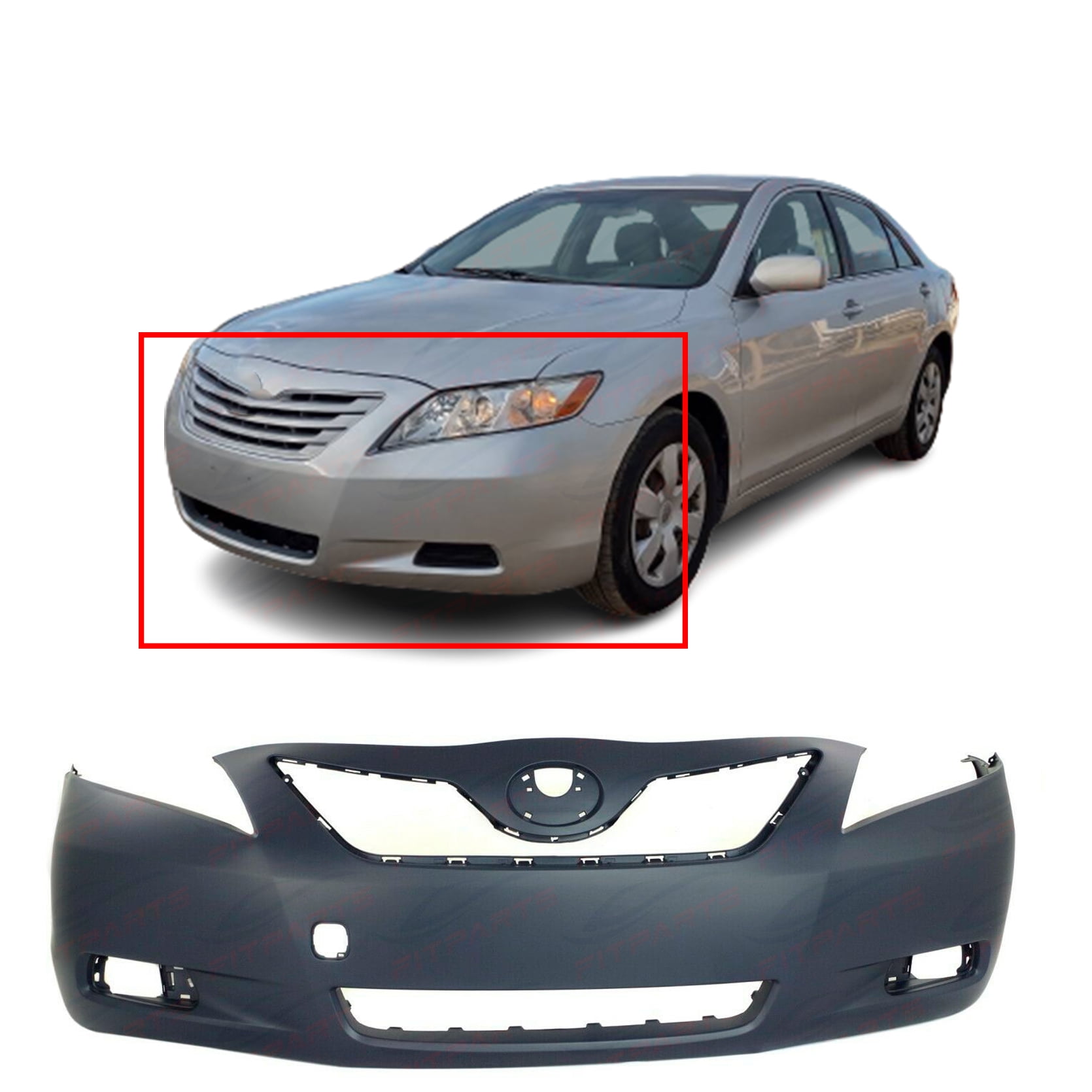 TO1000329 Front Bumper Cover Fascia for 2007 2008 2009 Toyota Camry 07 08 09 BUMPERS THAT DELIVER Primered 