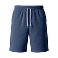 thumbnail image 6 of Trgacdwlo S-5XL Big and Tall Men Beach Shorts Elastic Waist Men's Shorts Casual with Pocket Mens Gym Shorts Sports Running Blue XL, 6 of 6