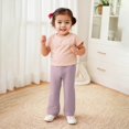 thumbnail image 2 of Huowey Girls Pants Child Kids Spring Autumn Solid Color Woolen Warm Comfortable Outwear Pants, 2 of 5