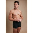 thumbnail image 4 of Men's Cottonique M17761 Latex Free Cotton Ribbed Elasticized Boxer Brief (Black S), 4 of 4