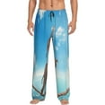 thumbnail image 2 of Kdxio Elephant Giraffe Print Men's Sleep Pajama Pant Lounge Pants with Pockets, 2 of 8