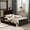 Espresso, variant on Gray Twin Size Platform Bed with Trundle | Easy-Sliding Trundle for Guests