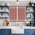 thumbnail image 2 of Western Texas Star Retro Kitchen Curtains Window Panels, Country Vintage Red Beige Plaid Insulated Window Treatment Curtain, Grommet Curtains for Bedroom/Living Room/Bathroom, 2 Piece 52"Wx84"L, 2 of 8