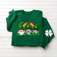 thumbnail image 5 of Fewfanhot Clothes for Women St Patricks Day Shirt Women：V Neck Green Shamrock Long Sleeve Shirt Leaf Clover Shirt, 5 of 5