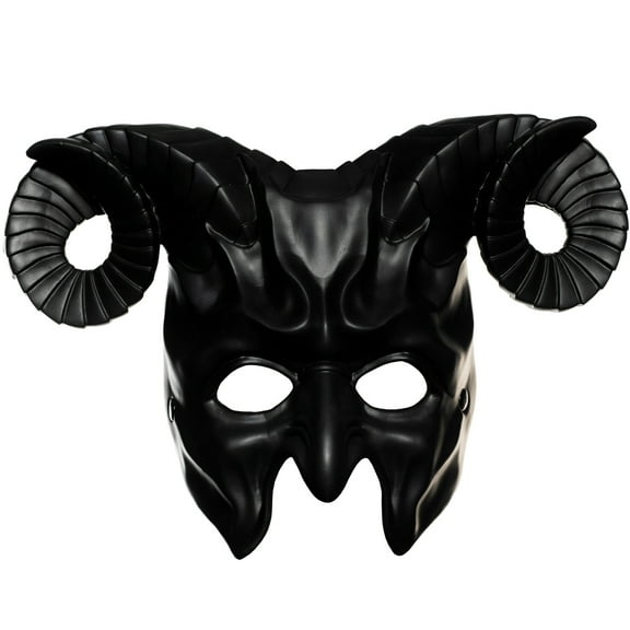 UNDERWRAPS Red Devil Half Mask - Foam Mask for Halloween Costume, Red Masquerade Mask, Anime Mask, Halloween Accessories, Devil Horns