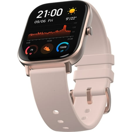 Amazfit - GTS Smartwatch 42mm Aluminum - Rose Pink With Silicone Band