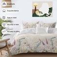 thumbnail image 4 of Lavender Eucalyptus Bedding 3 Piece Duvet Cover Set Twin Size, Pastoral Spring Leaves Flowers Soft Microfiber Comforter Cover with Zipper Closure & Pillowcases, Wrinkle & FadeResistant Quilt Cover, 4 of 9