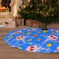 thumbnail image 5 of KLL 48" Christmas Tree Skirt Tropical Jellyfishes Xmas Tree Skirts Mat for New Year Xmas Holiday Party Indoor Outdoor Home Decoration, 5 of 5