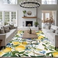 thumbnail image 4 of Lemon Bird Large Area Rugs for Bedroom Living Room, Soft Non Slip Carpet Bedside Rug, Watercolor Yellow Green Foliage Flower Leaf Rectangular Floor Cover Kitchen Accent Rug 6'x9' for Office, 4 of 9