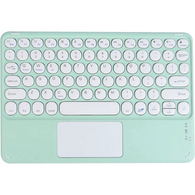 LNGOOR Wireless Bluetooth Keyboard with Touchpad for ipad Portable Mini Small Universal Rechargeable 10 inch Ultra-Slim Wireless Keyboard for Tablet Smartphone PC Computer Laptop Windows