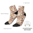 thumbnail image 6 of Naloa Woodland Animals in Neutral Tones Ankle Socks for Women Non Slip Socks No Show Socks Classic Low Cut Casual Socks Casual Socks, 6 of 7
