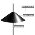 thumbnail image 4 of 18 Inch PP Squirrel Proof Baffle for Protecting Outside Pole Bird Feeders and Bird Houses, Pole Mount Raccoon and Squirrel Guard Stopper, Black, 1 Pack, 4 of 6