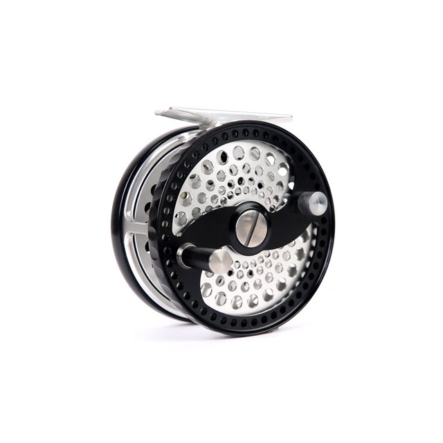Sonducket Carrete de pesca con mosca clásico con clickers Carretes de aluminio Gran capacidad de rodamiento Rodamiento de bolas unidireccional Pescar