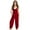 Red, variant on Girls Summer Sleeveless Jumpsuit Casual Romper for Toddlers and Kids with Pockets and Tapered Legs Comfortable Playwear for Active Girls