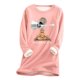 thumbnail image 1 of Gibobby Sudaderas para Mujer Sudadera suelta casual con estampado navideño de manga larga con cuello redondo para mujer de manga larga(Rosa,XL), 1 of 3