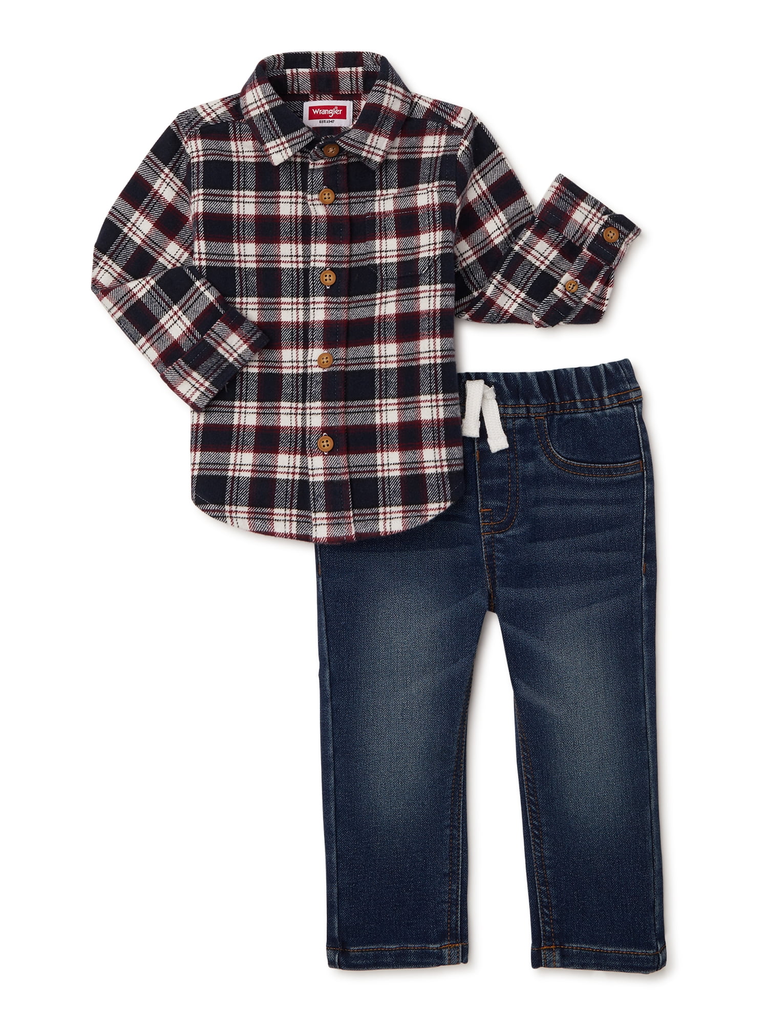 Wrangler Infant Boys Shirt and PantsToddler, 2Pack
