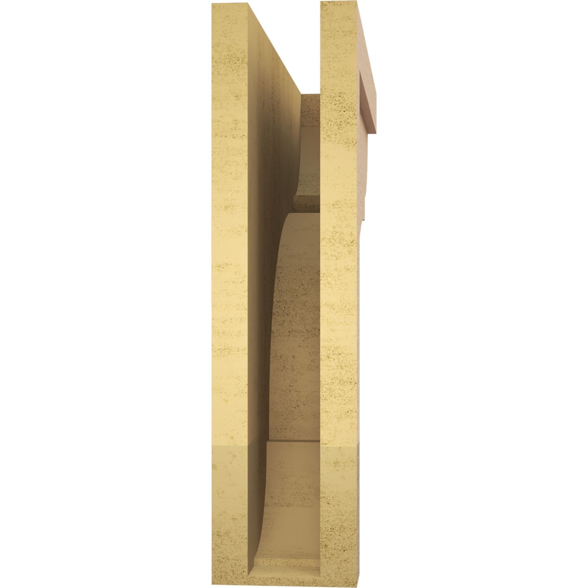 6"W x 24"D x 24"H Thin Bryant Rough Cedar Woodgrain TimberThane Corbel, Primed Tan