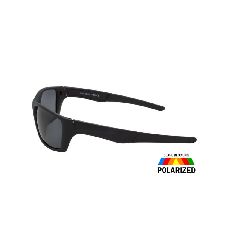 Suncrush Polarized Sunglasses Sport 6 Pack Mens Classic Wrap Style Glasses Smoke Lens, Men's, Size: One size, Gray