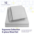 thumbnail image 2 of Juego de sábanas Sweet Home Collection Queen Dot, 6 piezas, gris, 2 of 5