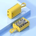 thumbnail image 3 of Mini banco de energía 10000mAh con cargador de teléfono de respaldo de lámpara de noche LED amarillo, 3 of 5