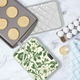 thumbnail image 5 of Yayeee Pot Holders Kitchen Heat Resistant with Pocket 7"x9.8" Cotton Oven Cooking Hot Pads, Green Floral, 5 of 7