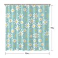 thumbnail image 5 of Waterproof Cute Boho Daisy Shower Curtain 72x72 Inch Boho Style Polyester Unique Shower Curtain for Bathroom Hotel Home Decor with 12 Plastic Hooks, 5 of 5