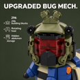 Upgraded Armored Bug Mech Building Block Set, 296 Pcs Blue Striped ...