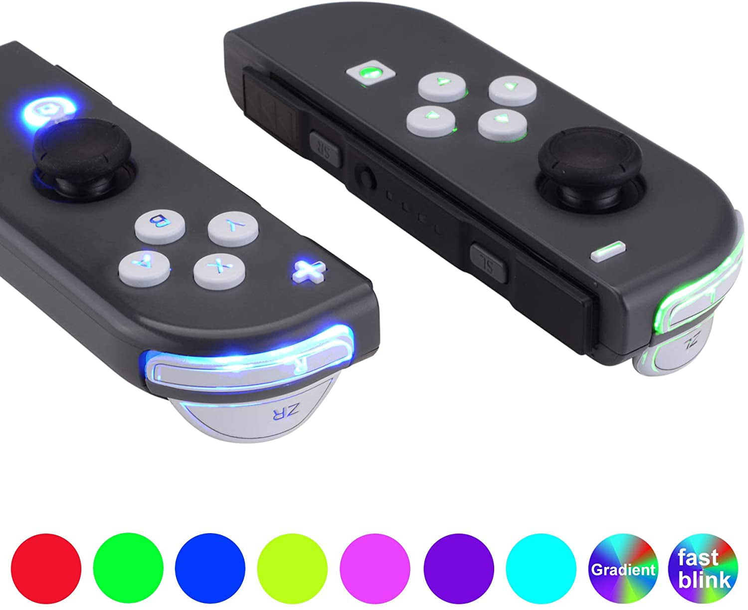 eXtremeRate 7 Colors 9 Modes NS Joycon DFS LED Kit, Multi-Colors
