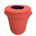 thumbnail image 7 of LA Linen Stretch Spandex Trash Can cover 32-Gallon Round, Hunter Green, 7 of 7