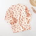 thumbnail image 2 of Bouanq Toddler Baby Boy Girl Basic Shirts Solid Plain Polka Dot Printed Cotton T Shirts Tops Long Sleeve Tee Shirt Girls Clothes 1-8Y, 2 of 6
