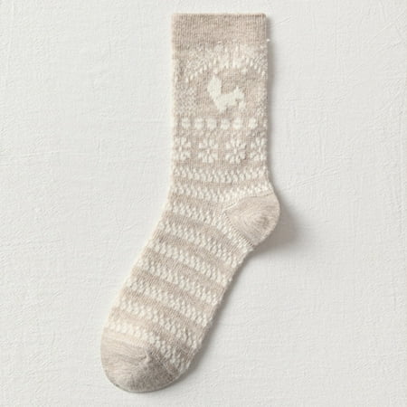 

Cashmere Socks Girls Padded Plus Velvet Warm Soft And Comfortable Medium Tube Double Needle Double Way Autumn And Winter Lengthened Anti-pilling 2 Pairs