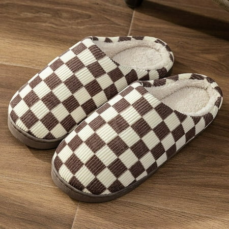

CoCopeaunt Women Indoor Slippers Warm Plush Home Slipper Autumn Winter Shoes Woman House Flat Floor Soft Men Couple Slides For Bedroom