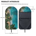 thumbnail image 7 of POLERO Front Seat Cover Machine Washable Microfiber, Compatible with Van Truck Seat, for Cars Trucks SUVs, Tropical Beach Coast Print, 7 of 7