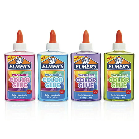 Elmer’s Washable Translucent Color Glue, Assorted Colors, 5 Ounces, 4 Count, Great for Making (Best Glue For Concrete)