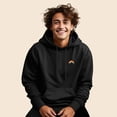 thumbnail image 3 of Dalix Rainbow Embroidered Fleece Zip Hoodie Cold Fall Winter Mens in Black 2XL XX-Large, 3 of 5