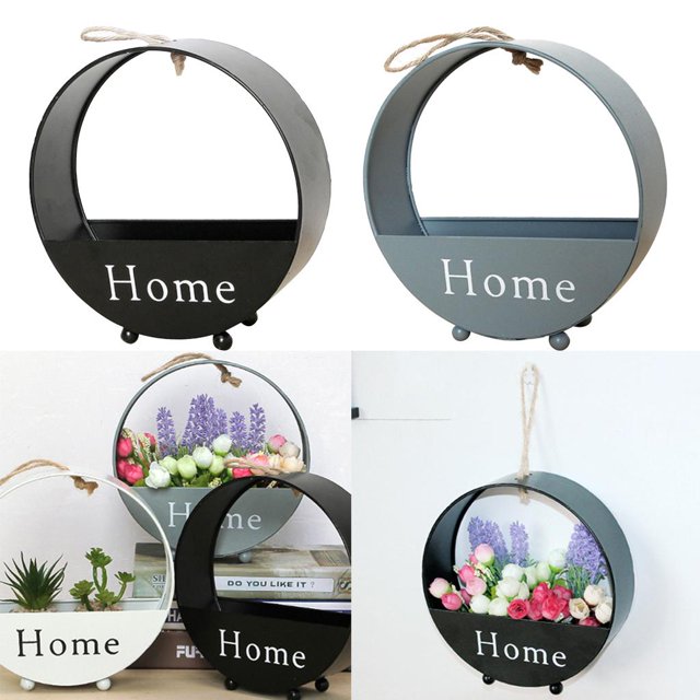2 uds Canasta Para Colgar En Estante De Almacenamiento Para Cosas Pequeñas Decoración Del Jardín Para Hogar Perfecl Estante para colgar en la pared