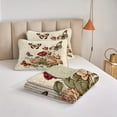 thumbnail image 6 of Flymme Bedspreads for Queen Size Bed ,3-Piece Floral Full/Queen Quilt Set with 2 Pillow Shams ,Reversible Microfiber Bedding Sets for All Seasons, 6 of 7