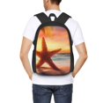 thumbnail image 4 of Fotbe Starfish Sunset Sea Beach Mochila para Hombre y Mujer - Tela Oxford 600D Resistente - Mochila Impermeable de Gran Capacidad para Escuela, Viajes y Senderismo, 4 of 6