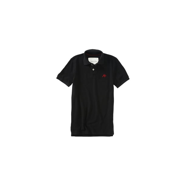Polo de Rugby Aeropostale A87 SS para hombre color negro XXL