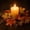 Orange2, variant on Winter Poetry Upgrade 3 Style Mini Maple Leaf Candle Ring, Sunflower Berry Artificial Fall Wreath With Optional LED Lights for Thanksgiving Table Mantel Decor, 7.87x7.09in