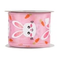 thumbnail image 3 of Northlight Easter Bunny Wired Spring Craft Ribbon - 2.5" x 10 Yards - Pink, 3 of 6