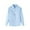 School Uniform - Blue, variant on Girls Flutter Collar Long Sleeve Button Down Shirt Formal School Uniform Blouse Tops,6-7 Years