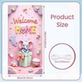 thumbnail image 2 of Pink Theme Welcome Home Banner Heart Pattern Baby Welcome Display Elephant Design Bow Decoration Newborn Backdrop for Newborn Welcome Baby Homecoming Baby Shower, 2 of 9