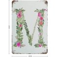 thumbnail image 2 of C Wall Letters Nursery Letters Floral Tin Sign Metal Plaque Art Hanging Iron Painting Retro Home Kitchen Garden Garage Wall Decor 16"x12", 2 of 5