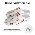 thumbnail image 6 of Daiia Different Mushrooms Print Women’s Fuzzy Slippers Memory Foam Lightweight House Shoes Cozy Loafer Flannel House Shoes-40/41, 6 of 7