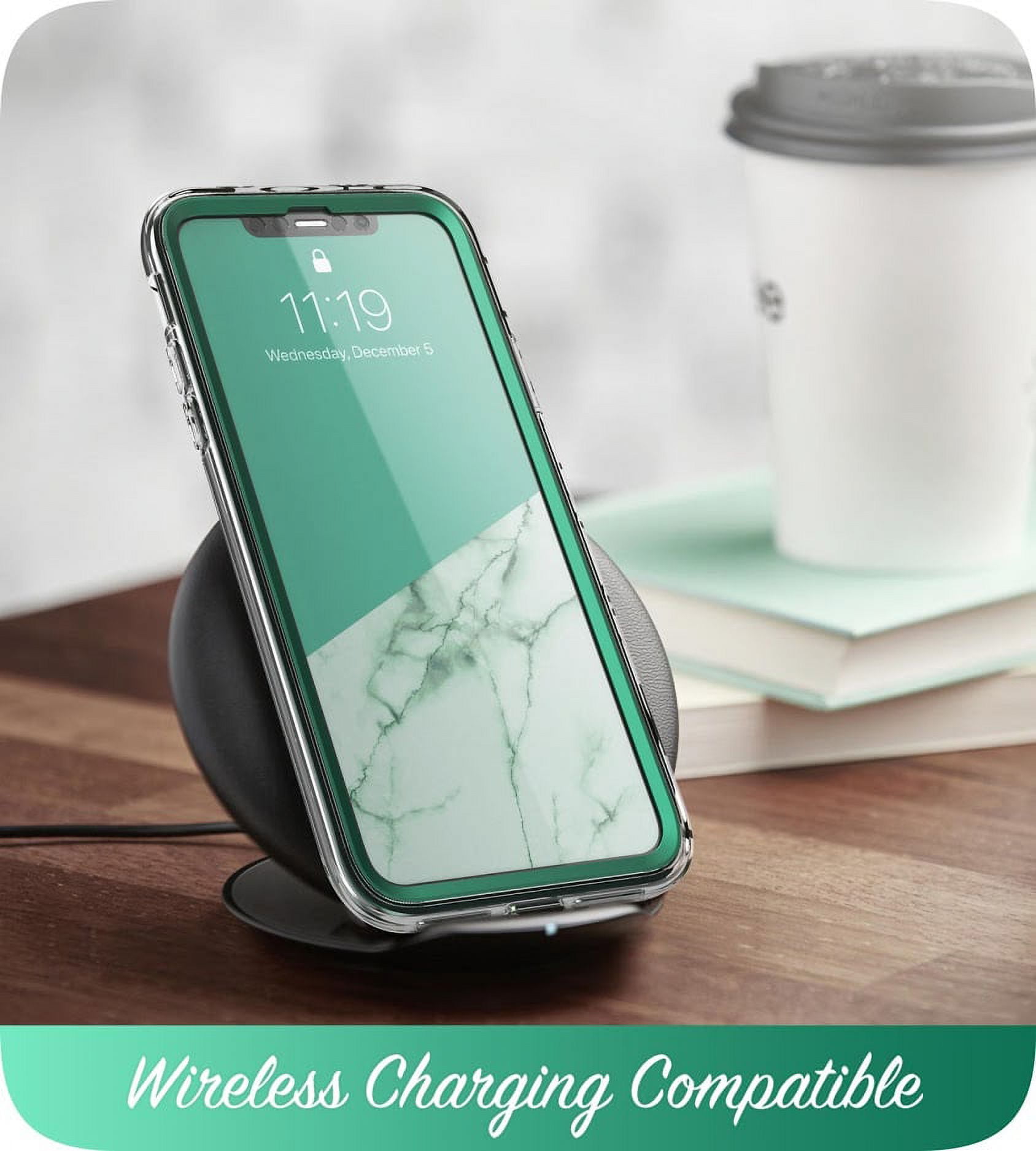 i-Blason Cosmo Series Case for iPhone 11 (2019 Release), Slim Full-Body Stylish Protective Case with Built-in Screen Protector, Green, 6.1''